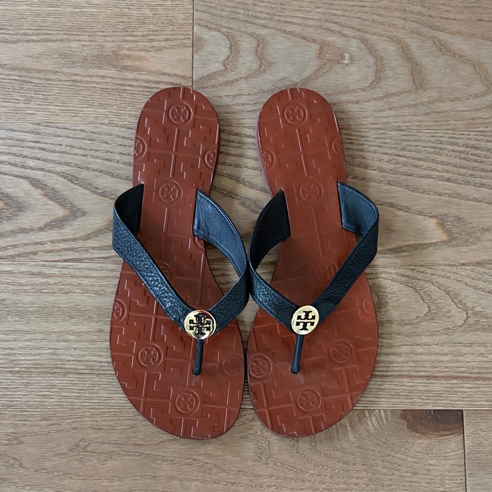 Tory Burch Black and Brown Sandals